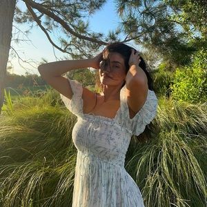 Doen Stanza Dress in Blanc Bluebell